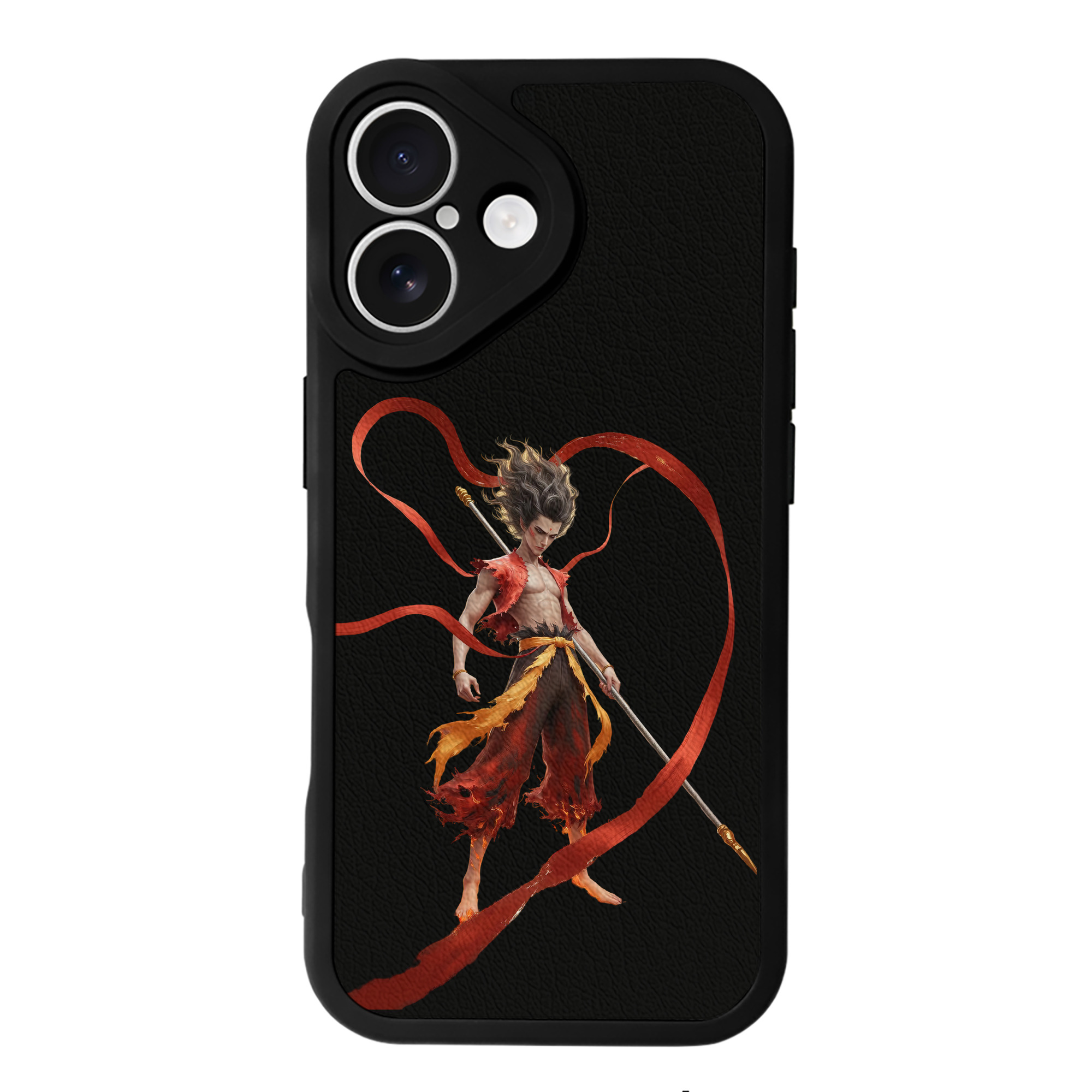 （画像用） Ne Zha 2 ナタ 魔童の大暴れ 【iPhone 16シリーズ対応】シリコンスマホケース（レザー調） 材質：シリコン